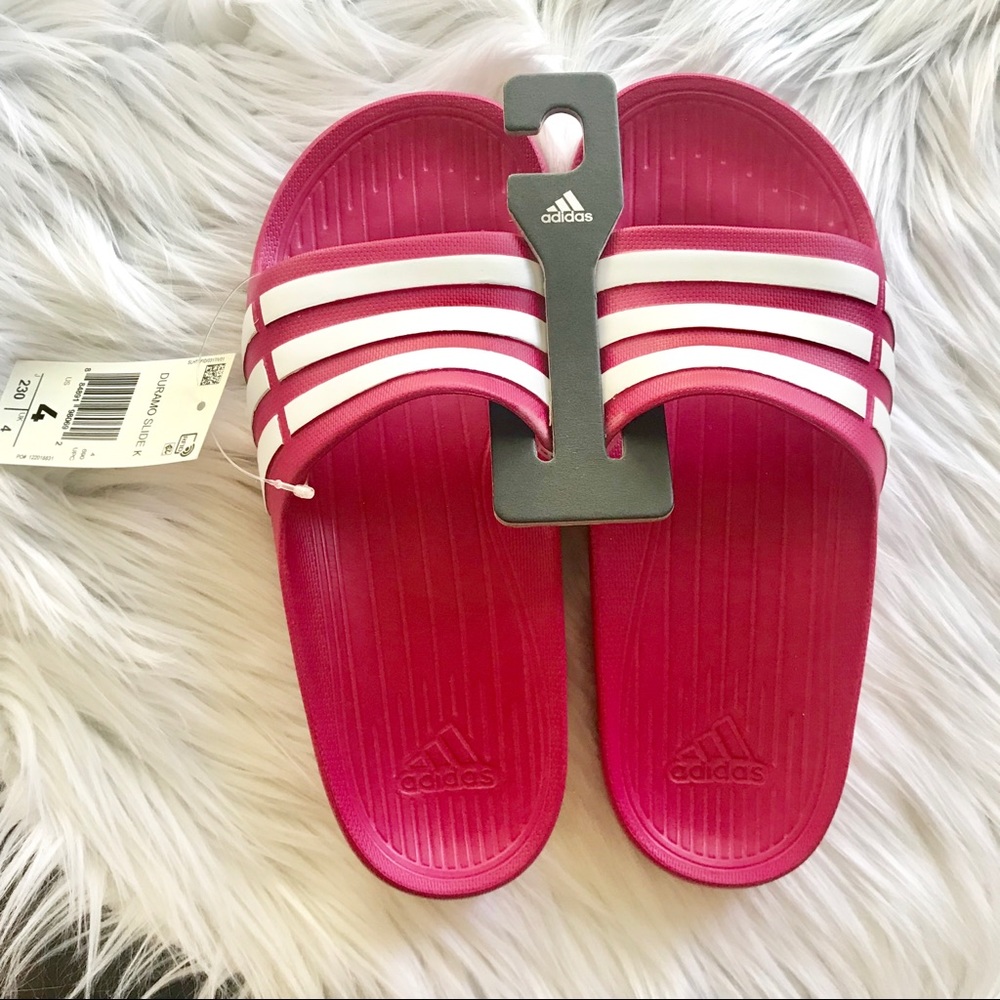 Adidas Adilette  Pink Stripe Slides